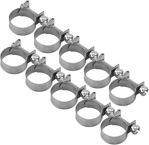 CYSFETENA 10 Stück Schlauchschellen Edelstahl, Schlauchbefestigung Schlauchschellen Set, 16-18mm Schlauchklemmen Set für dünnwandige Schläuche, wie Luftschlauch, Wasserschlauch