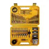 Dewalt 100-tlg. Zubehör Set DT71563 (für Schnellspann- und Zahnkranzbohrfutter, inkl. Stein-, Holz und Metallbohrer verschiedener Durchmesser, Schrauberbits, Steckschlüsseln, Lochsägen, Bithalter)