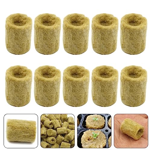 50 Stück Rockwool Cube, Steinwolle Anzucht Hydroponic Sämling Steinwolle Steinwolle Anzuchtwürfel Plugs Steinwolle Steinwolle Pflanzenstopfen Für Die Aussaat Steinwolle Würfel Anzuchterde, 2X2.7cm