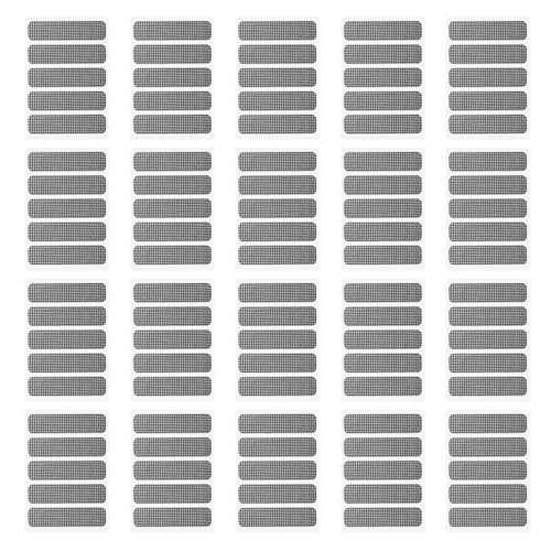 100 pcs Bildschirmtür Reparaturkit Cassable Fiberglas wasserdichte selbstklebende Fenster-Fenster-Scatch-Reparatur-Kit für Terrassentürzelt Abflüsse Anti-Clogging