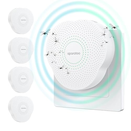 4-Pack Ultraschall-Schädlingsbekämpfer, elektronische Insektenabwehr, Plug-in-Mäuse- und Schädlingsabwehr, Abwehrmittel für den Innenbereich für Ameisen, Fliegen, Wespen, Mücken, Käfer, Spinnen