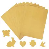 Glitzerpapier zum Basteln, 10 Blatt Bastelkarton,Glitzerpapier zum Basteln und Gestalten,A4 210x 297 mm 170g,für DIY Grußkarten Scrapbooking Glitter Craft Paper,für Hochzeit Weihnachten (Gold, A4)