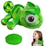 LUKIUP Chamäleon Plüschtier Spielfigur, Pascal Shoulder Plüschpuppe, Süßes Chamäleon Plüschtier, Eidechse Plüschtier Spielzeug, Magnet Magnetisch, Geschenk for Jungen und Mädchen