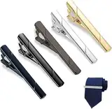 Herren Krawattennadel, 5 pcs Krawattenklammer Edelstahl, Klassische Krawattennadeln, Tie Clip Set Für Valentinstag, Weihnachten, Hochzeit, Business, Bar und Alltag