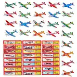 YANGUN 24er Gleitflugzeuge Set, Styroporflieger Flugzeuge Modell, Einzeln Verpackten Styropor Segelflugzeuge, Styropor Flugzeuge für Kinder, Gleiter Flieger, für Kindergeburtstag Gastgeschenke