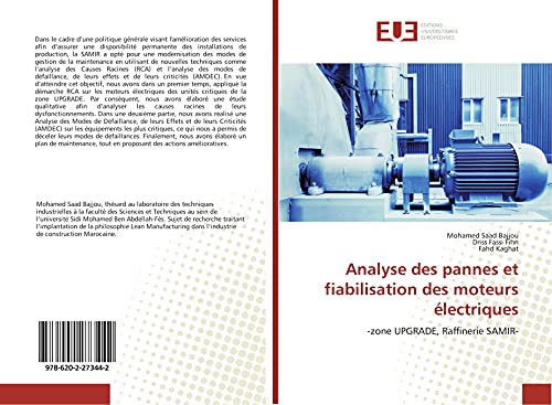 Analyse des pannes et fiabilisation des moteurs électriques: -zone UPGRADE, Raffinerie SAMIR-