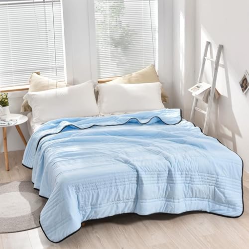 Generisch NuvoDreams Cooling Blanket Queen, Lightweight & Breathable Summer Blanke for Hot Sleepers, Bed, Couch and Sofa, Full Size (Light Blue,Child(1.1mX1.52m))