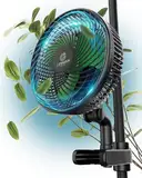 GermanGrow Grow-Ventilator G6 mit Clip [Stark&Stromsparend] ECO Motor 10W, 10-Leistungsstufen, Clip-Ventilator Oszillierend einfach einstellbar | Ventilator Growbox für gesundes Pflanzenwachstum