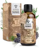 Heldengrün BIO Saunaaufguss Wald Berghütte [ECHTE BIO-ÖLE] - Saunaöl mit Zirbe, Tanne & Zedernholz - Natur Sauna Aufgussmittel mit ätherischem Bio-Öl