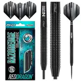 RED DRAGON Razor Edge Black Dartpfeile Tungsten Profi Steel Darts mit Flights und Schäfte (24, Gramm)