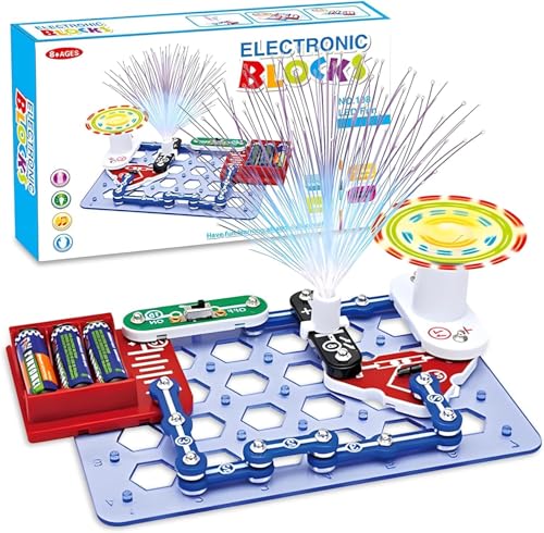 Elektrobaukasten für Kinder,Experimente für Kinder ab 6 7 8 9 10, Spannende Experimente zu Stromkreisen,Pädagogische Elektrische Schaltung Kits für Jungen Mädchen(DZJYTJ002)