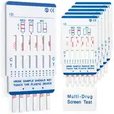 5 x Drogentest-Kits | Testet den Urin auf 6 Drogen | Ketamin, Kokain, Cannabis, Opiate, Amphetamine und Ecstasy (6-Parameter Test)