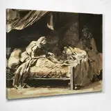 Militärkrankenhaus Eugène Delacroix, edx79 Bild gedruckt auf Leinwand, 70 x 63 cm