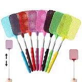 Fliegenklatsche Fly Swatter Pack of 8,Extendable Fly Swatter,Manual Extendable Fly Catcher,mit Stark Teleskop Griffürfür Fliegen und Insekten Abzuwehren