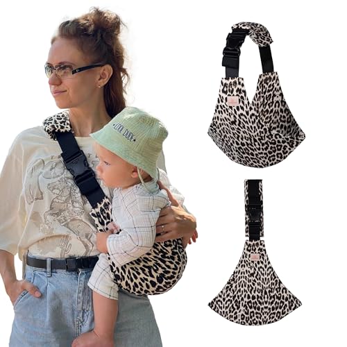 Tragetuch Baby, Kleinkind Trage, Babytrage tuch, Baby-Hüfttrage, 9 Monate bis 48 Monate, 100% Baumwolle, Weiche Babytrage, Umarhea Leopar Tragetuch