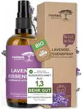 rooted.® Lavendelspray 100ml [100% ECHTES BIO-LAVENDELÖL] - Lavandula Angustifolia - wohltuend, erholsam & sanft - Premium Lavendel Spray - Ideal als Kissenspray, Schlafspray - Sleep Spray