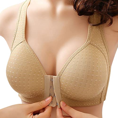 Haltungskorrektur BH, Bustier Spitze, Ohne BüGel Vorne Vershcluss BH GroßE GrößEn Vollschalen Bequemer Zero Feel Bralette WohlfüHl Klassische Bra T Shirt V-Ausschnitt Bralette