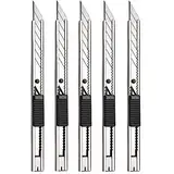 Gebildet 5pcs Profi Cuttermesser/ 9mm Abbrechklingen / 30 Grad Folienmesser/Teppichmesser/Grafikmesser/optimal für Folien,Tapete, Bastelarbeiten, Kartons