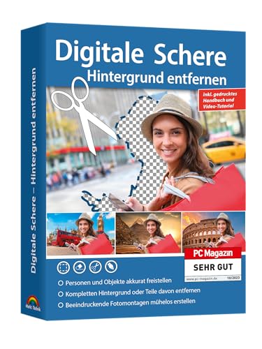 Hintergrund entfernen - Digitale Schere - Personen und Objekte akkurat Freistellen, Fotomontage Bildbearbeitung für Win 11, 10, 8.1, 7