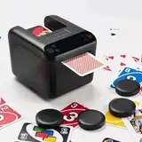 CUIYKAI Automatischer Kartenhändler, elektrisch, kompatibel mit Poker und UNO, Kapazität für 3 Kartendecks, 4 Anruftasten, anpassbare Handelsregeln und Texas Hold'em-Modus