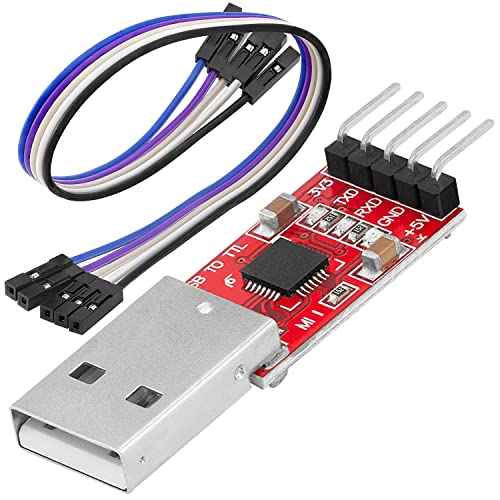 AZDelivery CP2102 USB zu TTL Konverter HW-598 für 3,3V und 5V mit Jumper Kabel kompatibel mit Arduino inklusive E-Book!