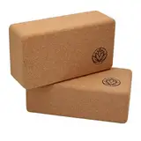 Yoga Block 2er Set VonBueren | Yoga Blöcke aus Kork | 22 x 12 x 7,5 cm je Yogablock | Yoga Klotz für Damen und Herren | Yogaklötze | Yogablöcke