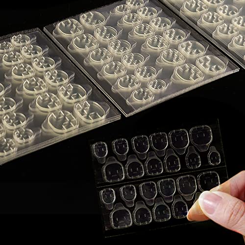 360 Pcs Doppelseitiger Nagelkleber Aufkleber Transparent, Nagel Klebepads, Transparent Nagelkleber Aufkleber Nagelkleber Jelly Gel Tape Adhesive Tabs DIY Maniküre Dekoration