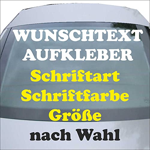 INDIGOS UG® Aufkleber mit Wunschtext für die Heckscheibe - Auto Domain Beschriftung Schriftzug Cartattoo - bis 160 cm - Name Schriftzug Namensaufkleber Sticker selbst gestalten Autoaufkleber