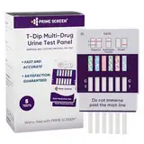 Prime Screen 5x Drogentest schnelltest Urin Drogentest 6 Panel Drogentest Cannabis Kokain Opiate Methamphetamin Amphetamine Benzodiazepine