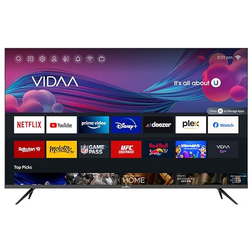 SMART TECH Smart TV, 43 Zoll 4K UHD, VIDAA OS, WiFi, DVB-T2/C/S2, HbbTV, Netflix, YouTube, Prime Video, Dolby Audio, HDMI, USB, 2023 [43UV10V1]