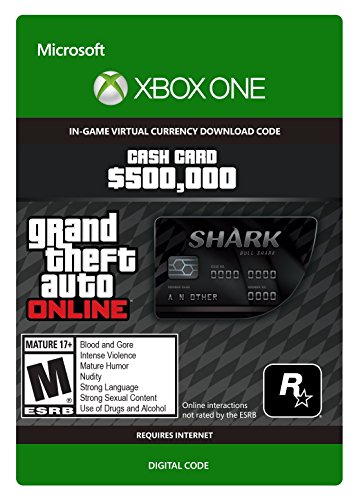 Grand Theft Auto Online | GTA V Blue Shark Cash Card | 500,000 GTA-Dollars | Xbox One Download Code
