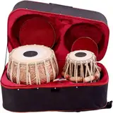 Tabla Schlagzeug-Set von Royal Kurta Musicals, 3,5 kg Kupfer-Bayan, Sheesham Dayan, gepolsterte Tasche, Buch, Hammer, Kissen, Hülle