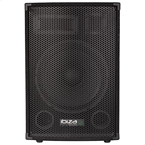 Ibiza - DISCO12B - 3-Wege passiver Trapezlautsprecher mit 12"/30cm Tieftöner - 600W - Schwarz