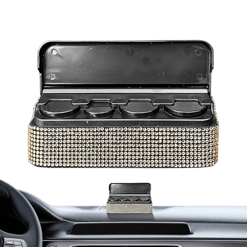Auto Kleingeld Halter - Stilvoller Kleingeld Organizer Geldspender | Auto Innenraum Zubehör Geldhalter Kleine Geldtasche mit Deckel für Damen Herren