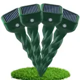 TEPENAR Maulwurf Vertreiber Solar 4er Set - Ultraschall Wühlmausabwehr & Tiervertreiber gegen Maulwürfe, Wühlmäuse Schlangen, Murmeltiere (IP65 wasserdicht) Für Garten, Rasen, Hof