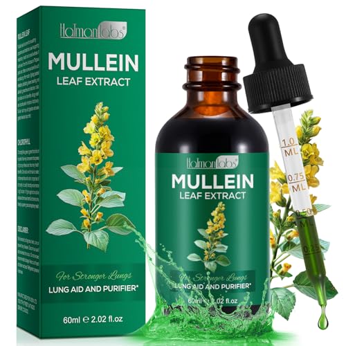 Mullein Leaf Liquid Drops, Königskerzen-Tropfen, Königskerzenblatt-Extrakt-Tropfen, 60 ml