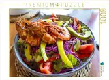 CALVENDO Puzzle Frische Sri Lanka Bowl mit gegrillten Garnelen - Tropisches Food Art Design | 1000 Teile Lege-Größe 64 x 48 cm Foto-Puzzle für glückliche Stunden