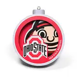 YouTheFan NCAA Ohio State Buckeyes 3D-Logo-Serie, Holz, Teamfarben