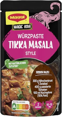 MAGGI Food Travel Würzpaste für Tikka Masala Style (Ohne Konservierungsstoffe, Vegetarisch) 1er Pack (1 x 65g)