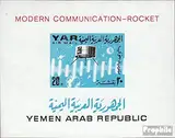 Prophila Collection Nordjemen (Arabische Rep.) Block43 (kompl.Ausg.) postfrisch ** MNH 1966 Nachrichtenübermittlung (Briefmarken für Sammler) Weltraum
