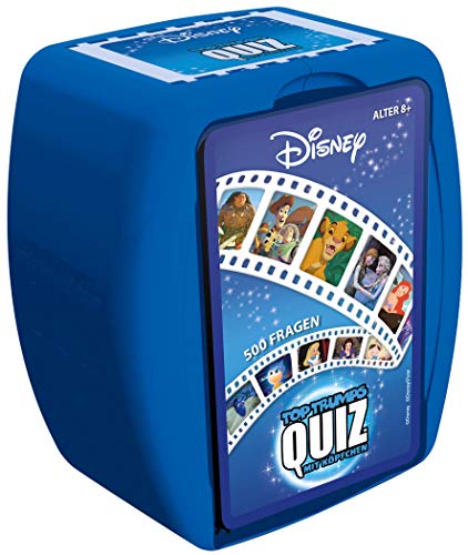 Winning Moves - TOP TRUMPS QUIZ - Disney Quiz - Disney Fanartikel - Alter 8+ - Deutsch