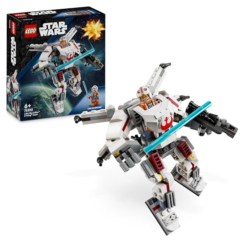 LEGO Star Wars Luke Skywalkers X-Wing Mech, Bauspielzeug Steinen zum Sammeln, Actionabenteuer, Geschenkidee für kreative Jungen und Mädchen ab 6 Jahren 75390