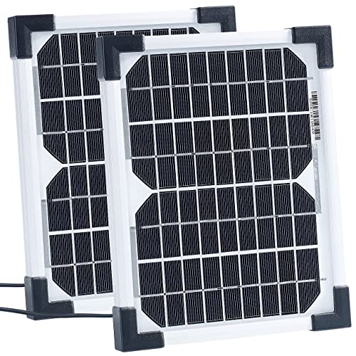 revolt Outdoor Solar-Panel: 2er-Set mobile Solarpanele mit monokristalliner Solarzelle 5 W (Solarelemente für Stromerzeugung, Solarmodul, Balkonkraftwerk)
