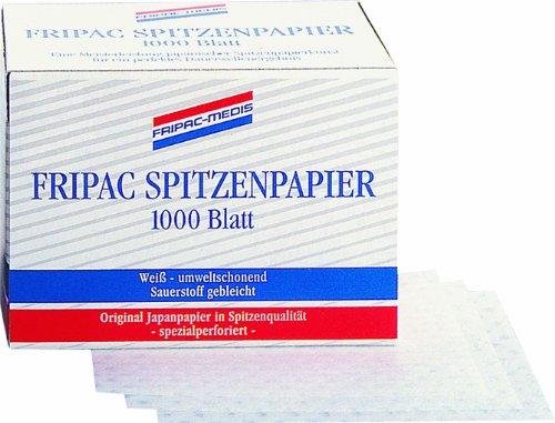 Fripac-Medis Professional Spitzenpapier Blattgröße 75 x 55 mm, 1000 Blatt, weiß