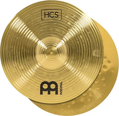 Meinl Cymbals HCS Hihat — 13 Zoll (Video) Schlagzeug Becken – Paar – (33,02cm) Messing, Traditionelles Finish (HCS13H)