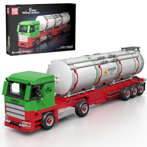 Mould King 24075 Klemmbausteine Tanker LKW Spielzeug Bausteine LKW Modellbausatz Truck Baustaz MOC Sammelmodell Geschenke für 8+ Kinder und Erwachsene (556 Teile)