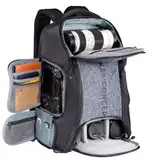 K&F Concept Kamerarucksack wasserdicht Fotorucksack für Canon Nikon Sony Spiegelreflexkameras, Drohne, Objektiv, Laptop, Stativ und Zubehör