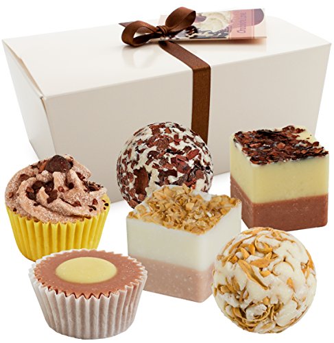 BRUBAKER Cosmetics 6er Set Badepralinen "Chocolate Love" handgemacht und vegan