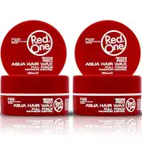 RedOne Aquatisches Haarwachs Rot 150ml | Kantenkontrolle | Ultra-Halt | Haarwachs für Männer und Frauen | Erdbeerduft | Maximale Kontrolle - 2 Stück