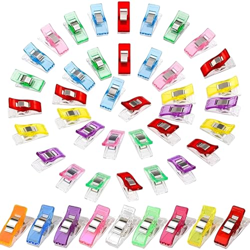 Nähklammern für Stoff, Mehrzweck-Stoff-Clips, Quilt-Clips, Nähzubehör, Schneidern, um Nähnadeln zu ersetzen, Pinnen und Markieren, Brother-Nähmaschinen-Zubehör, 70 Stück
